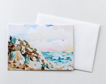 Summer Greeting Card, Original Art Stationery, All Occasion Cards, Beach Stationery, Wedding Shower Card, Get Well Card, Beach Birthday Card