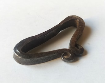 1800&#39;s hand forged iron fire striker / Ottoman Empire Greece / primitive fire carbon steel / antique Greek lighter flint tool