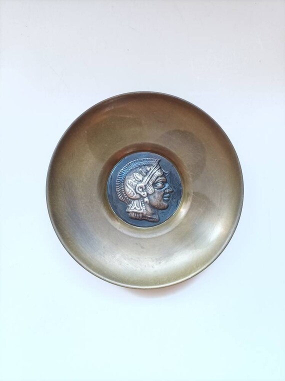 Ilias Lalaounis Vintage Silver 925 and Brass Small Plate Dish