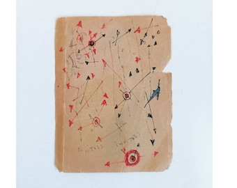 vintage original painting / Marinos Christakopoulos Μαρίνος Χριστακόπουλος Paris 1972 / Greece France / unsigned