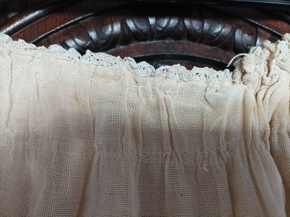 antique Victorian mini petticoat with lace / nigh… - image 2