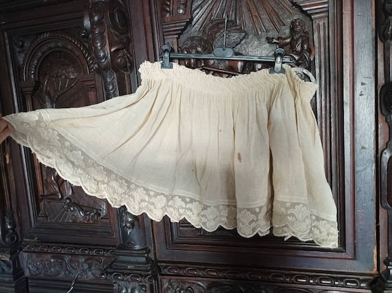 antique Victorian mini petticoat with lace / nigh… - image 3