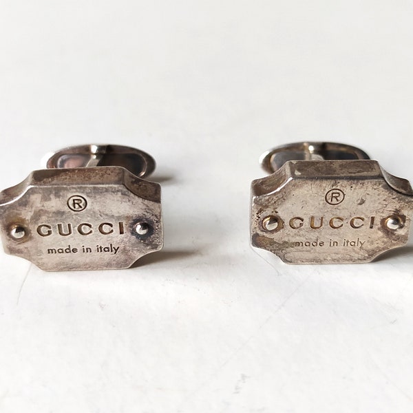 Vintage authentic Gucci cufflinks / 925 Sterling Silver / men gift / father's day