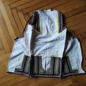Antique metalic thread Porece traditional costume vest / woman jacket, waistcoat / gold thread ethnic vest / folk art North Macedonia Balkan