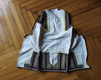 Gilet tradizionale in filo metallico antico di Porec / giacca da donna, gilet / gilet etnico in filo d'oro / arte popolare Macedonia del Nord Balcani