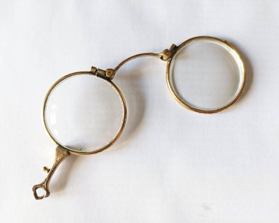 Victorian Folding Gold Filled Lorgnettes Opera Glass… Gem