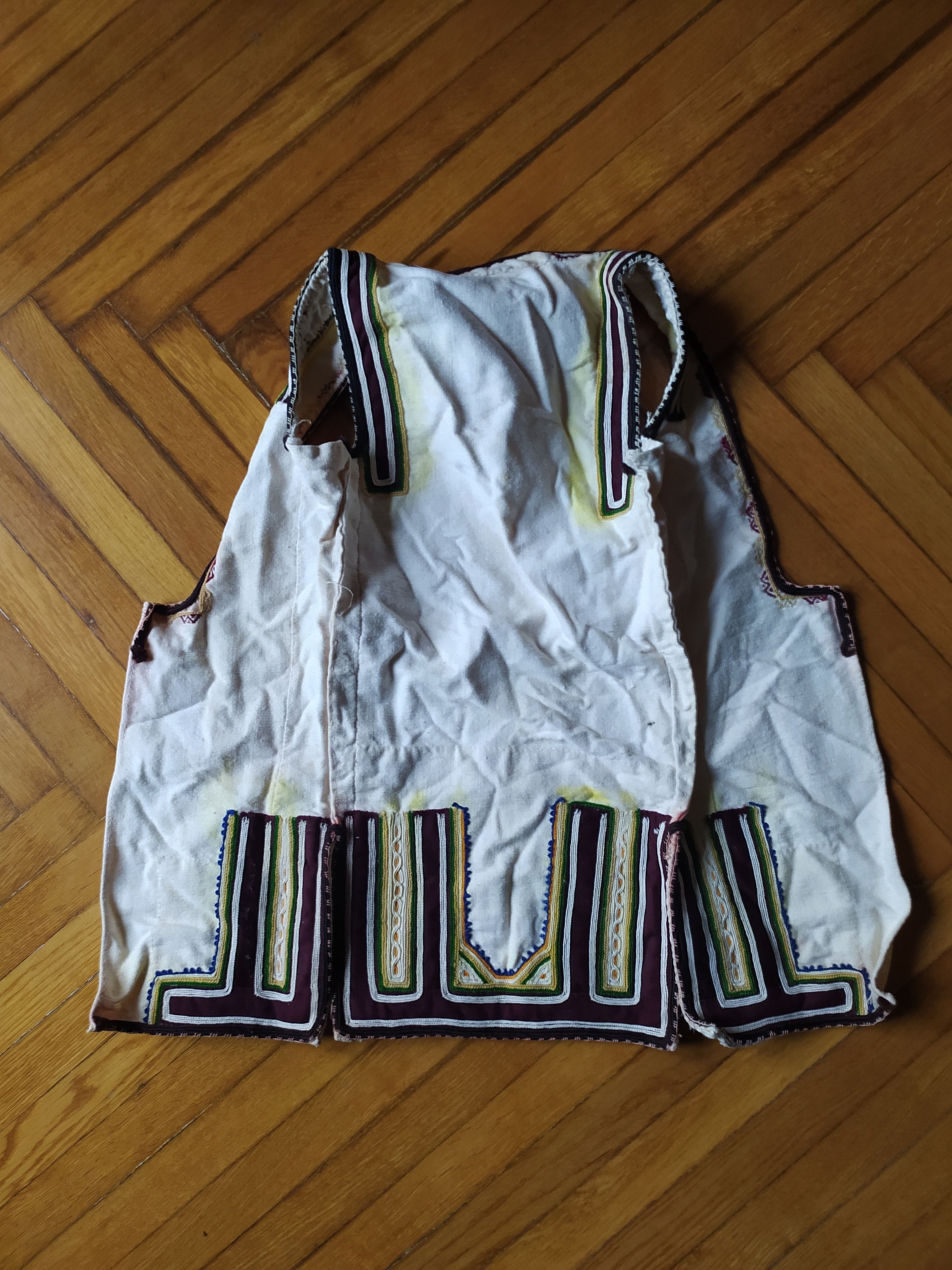 民族衣装 フォークダンス衣装 北マケドニア風 ハンドメイド 4点セット アンティーク ポレチェ 伝統衣装 ベスト / 女性用ジャケット