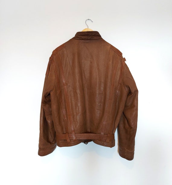 Vintage 80's Genuine Leather Brown Jacket , Coat Size 54 - Etsy