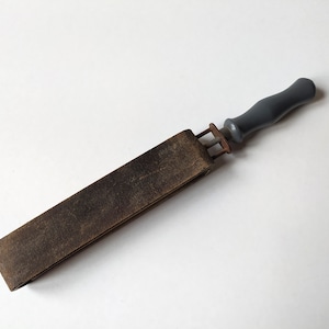 vintage Record razor strop / barber / shaving tool /Straight Razor Sharpener / made in Greece / Greek