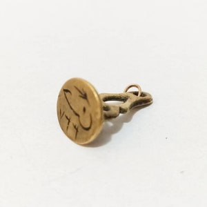 Antique Ottoman brass bronze seal / stamp