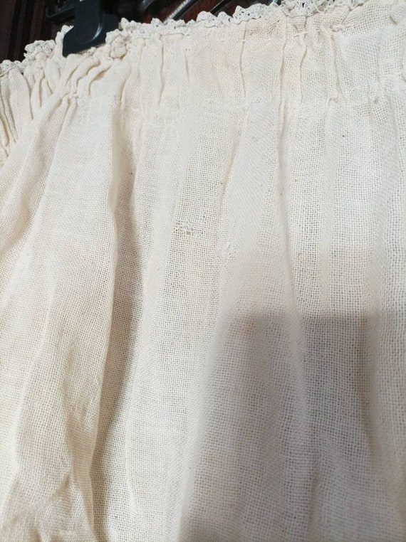 antique Victorian mini petticoat with lace / nigh… - image 5