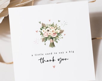 Une petite carte pour un grand merci | Carte de remerciement | Merci maman, papa | Merci pour tout | Carte de soutien pour un ami | Meilleur ami