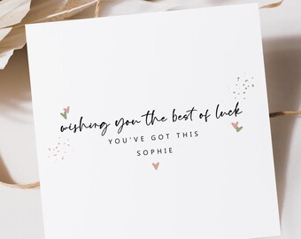 Personalised Good Luck Card | You've Got This Card | New Chapter Card | New Job Good Luck Card | Good Luck With Your Exams | You Can Do it