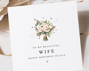 Joyeux anniversaire à ma belle carte de vœux | Carte d'anniversaire pour femme | carte postale pour femme | Joyeux anniversaire femme | carte d'anniversaire pour femme | Carte florale