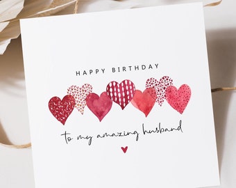 Joyeux anniversaire à mon incroyable mari carte de vœux | Carte d'anniversaire pour mari | carte postale pour mari | Joyeux anniversaire mari | Carte d'anniversaire de mari