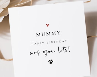 Popmazing Birthday Cards For Mom From The Dog - Best Dog Mommy - Dog Birthday Card