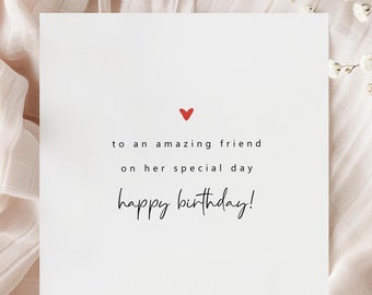 Friend Birthday Card | Happy Birthday To An Amazing Friend | Birthday Card For Friend | To A Special Friend | Happy Birthday Friend