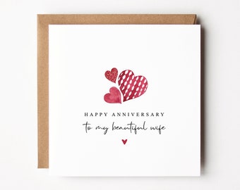 Happy Anniversary To My Beautiful Wife Card | Anniversary Card For Wife | Happy Anniversary To My Wife | Wife Anniversary Card