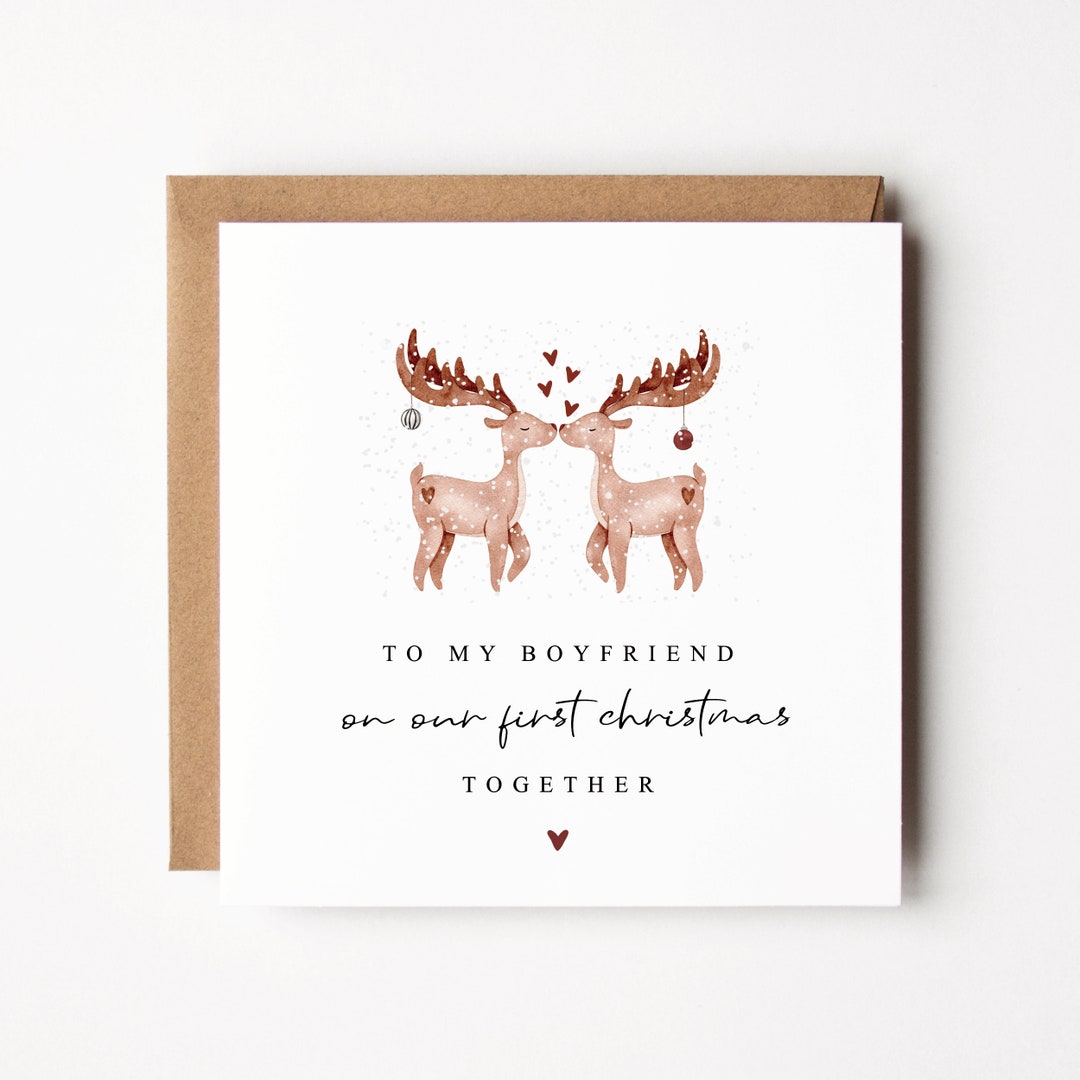 To My Boyfriend on Our First Christmas Boyfriend First Etsy UK