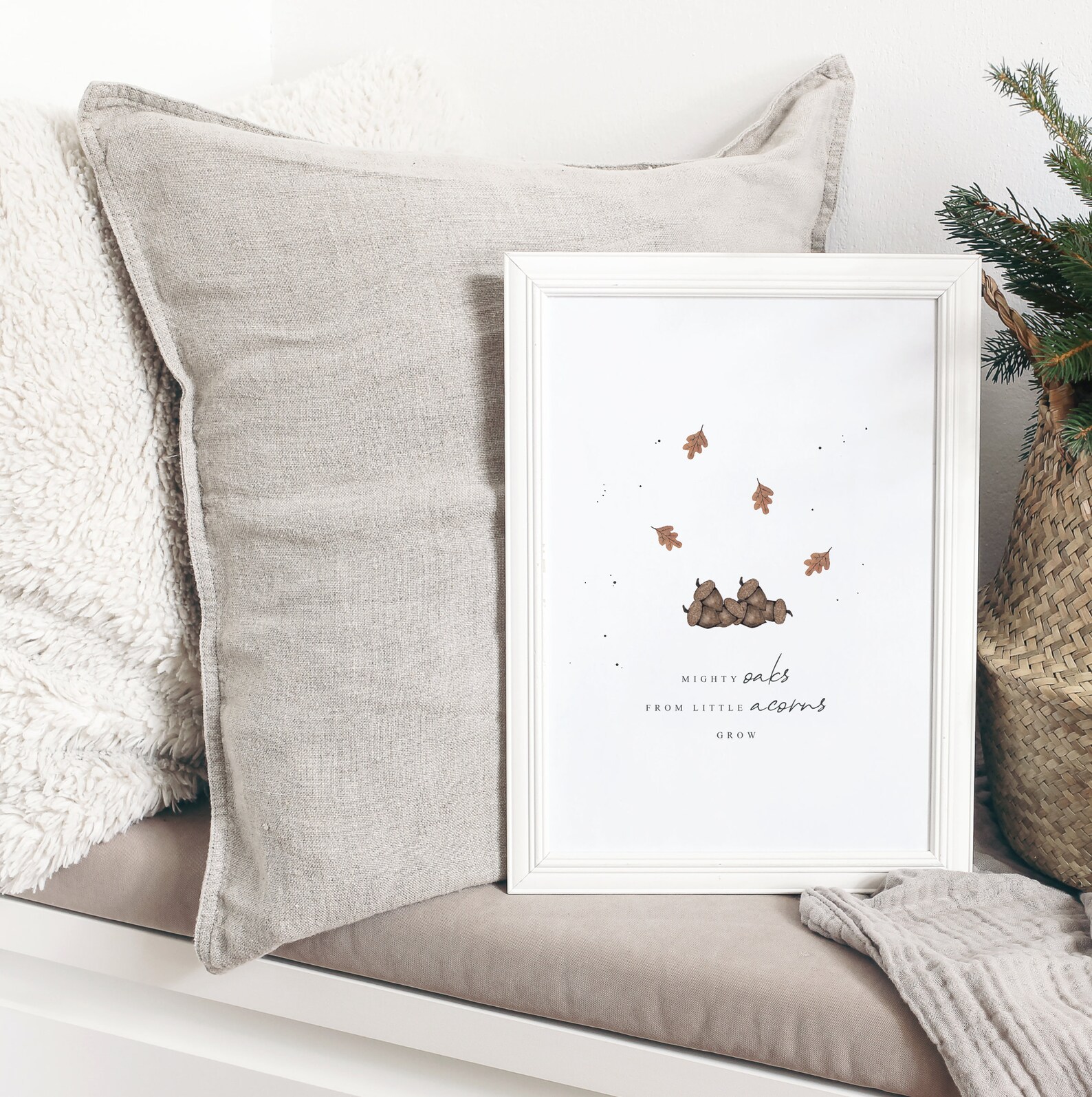 Mighty Oaks From Little Acorns Grow Inspirational Art Print Etsy