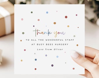 Personalised Nursery Thank You Card | Nursery Appreciation Card | Gift For Nursery Worker