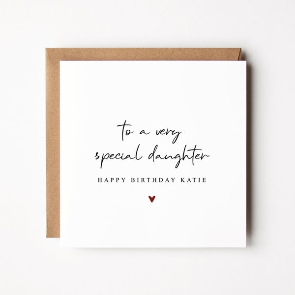 Personalised Daughter Birthday Card|Happy Birthday To A Very Special Daughter Card | Birthday Card For Daughter |To An Amazing Daughter Card