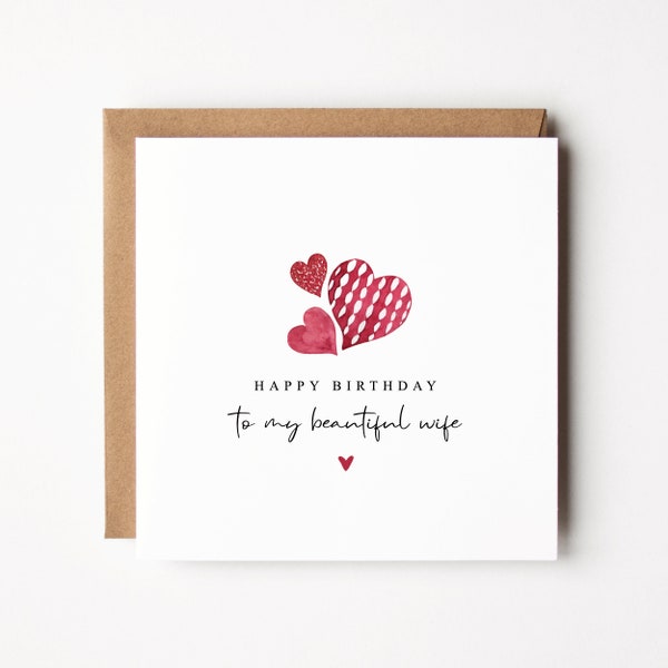 Happy Birthday To My Beautiful Wife Card | Birthday Card For Wife | Card For Wife | Happy Birthday Wife | Wife Birthday Card |