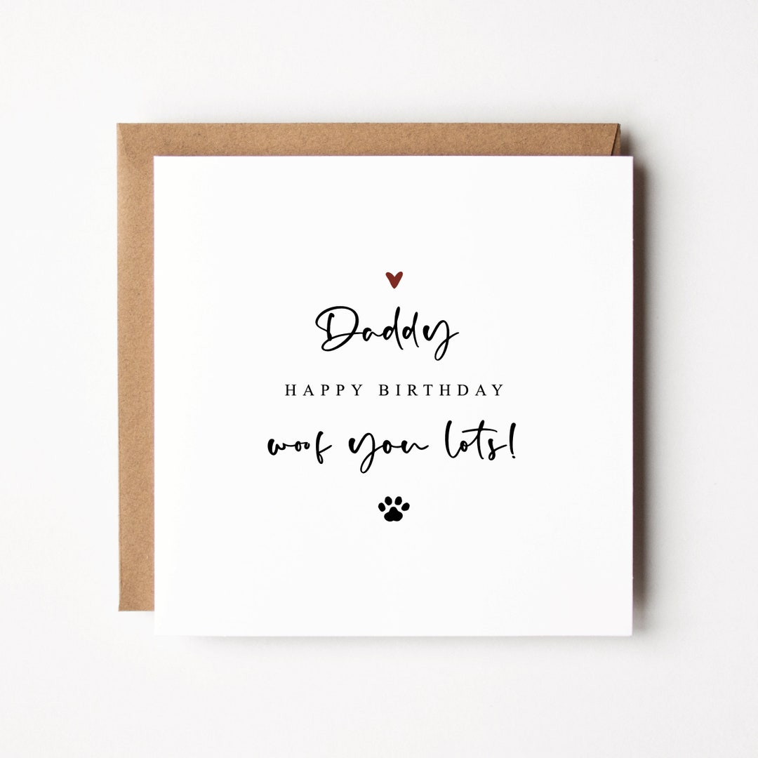 Happy Birthday From the Dog Card Dog Dad Birthday Card card From the ...