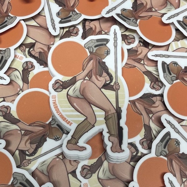 Boushh Babe Sticker - White or Beige