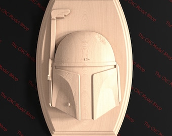 SW Heads-Boba, 3d Relief STL file for cnc router carving, engraving
