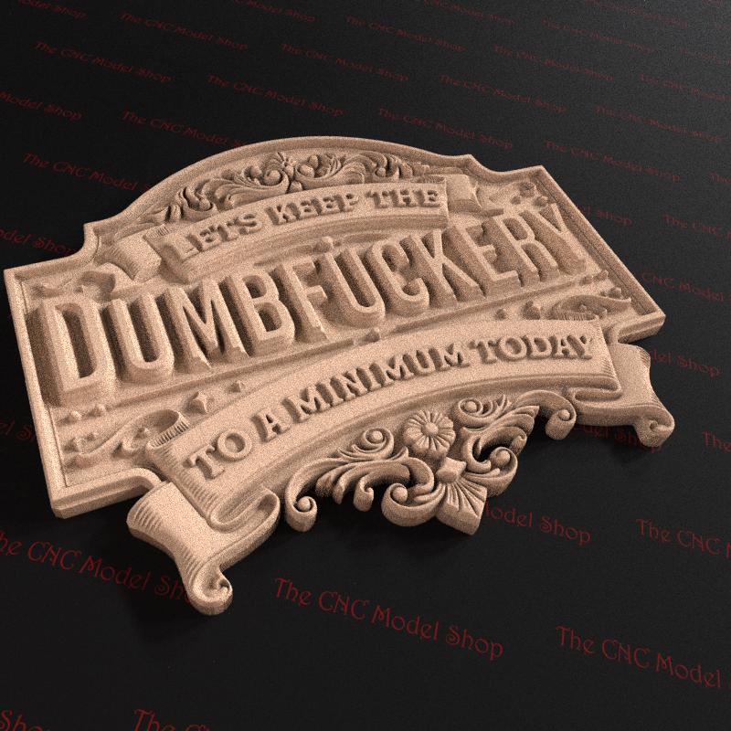 Funny Router Signs Funny Sign Relief 3D STL File for CNC Router Carving or 3D Resin ...
