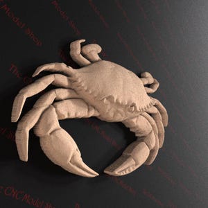Crab 3D Relief STL File for CNC Router Carving or 3D Resin Printing ...