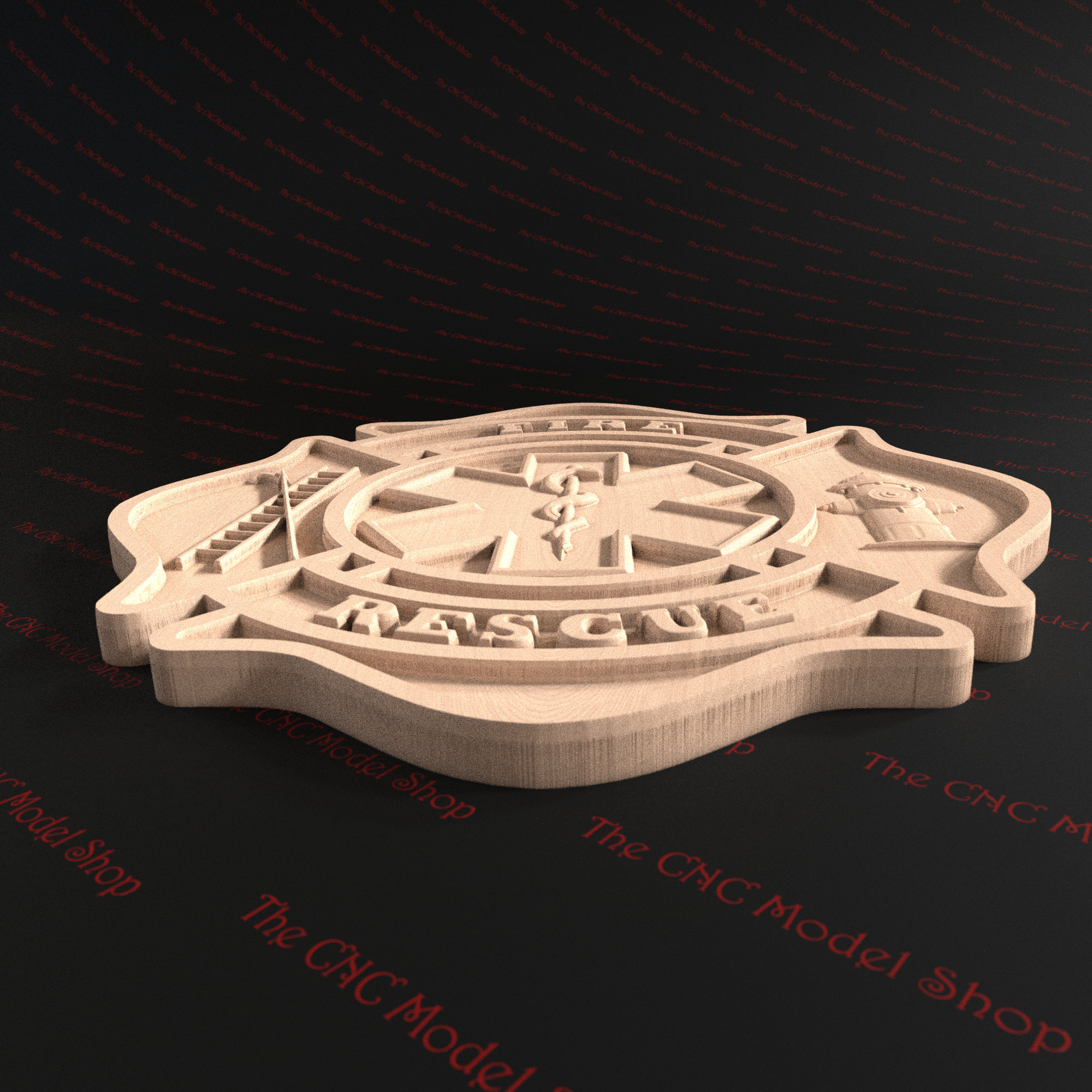 Tech Rescue Stl Fire Rescue Emblem 3d .stl Relief CNC Router File for Cnc - Etsy