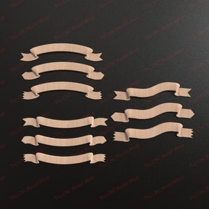 9 pcs, 3D relief STL banner Pack #2