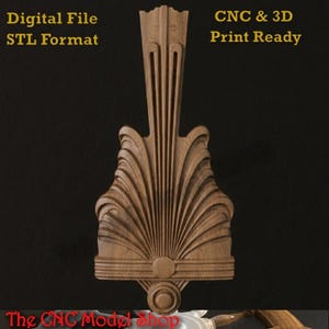 Art Deco Corbel 3D Relief STL File for CNC Router Carving or 3D Resin Printing, Architectural Ornament, Furniture CNC Accent Model
