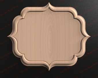 10 Pcs. 3D STL file of a Sign Frame Blank with multiple edge profile options for CNC carving