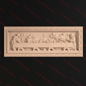 Arquivo STL em relevo 3D da Última Ceia para escultura CNC