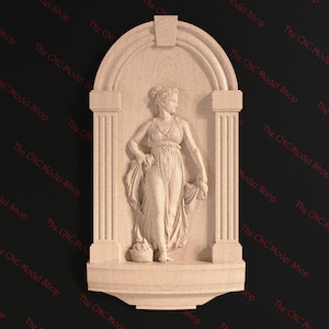 2 piezas, archivos STL en relieve 3d de Dancing Girl para tallado CNC