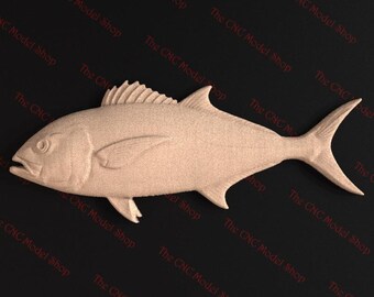 Archivo STL de relieve 3D de pez limón para tallado con fresadora CNC o impresión 3D con resina. Trofeo de agua salada. Arte mural costero, pesca y náutica.