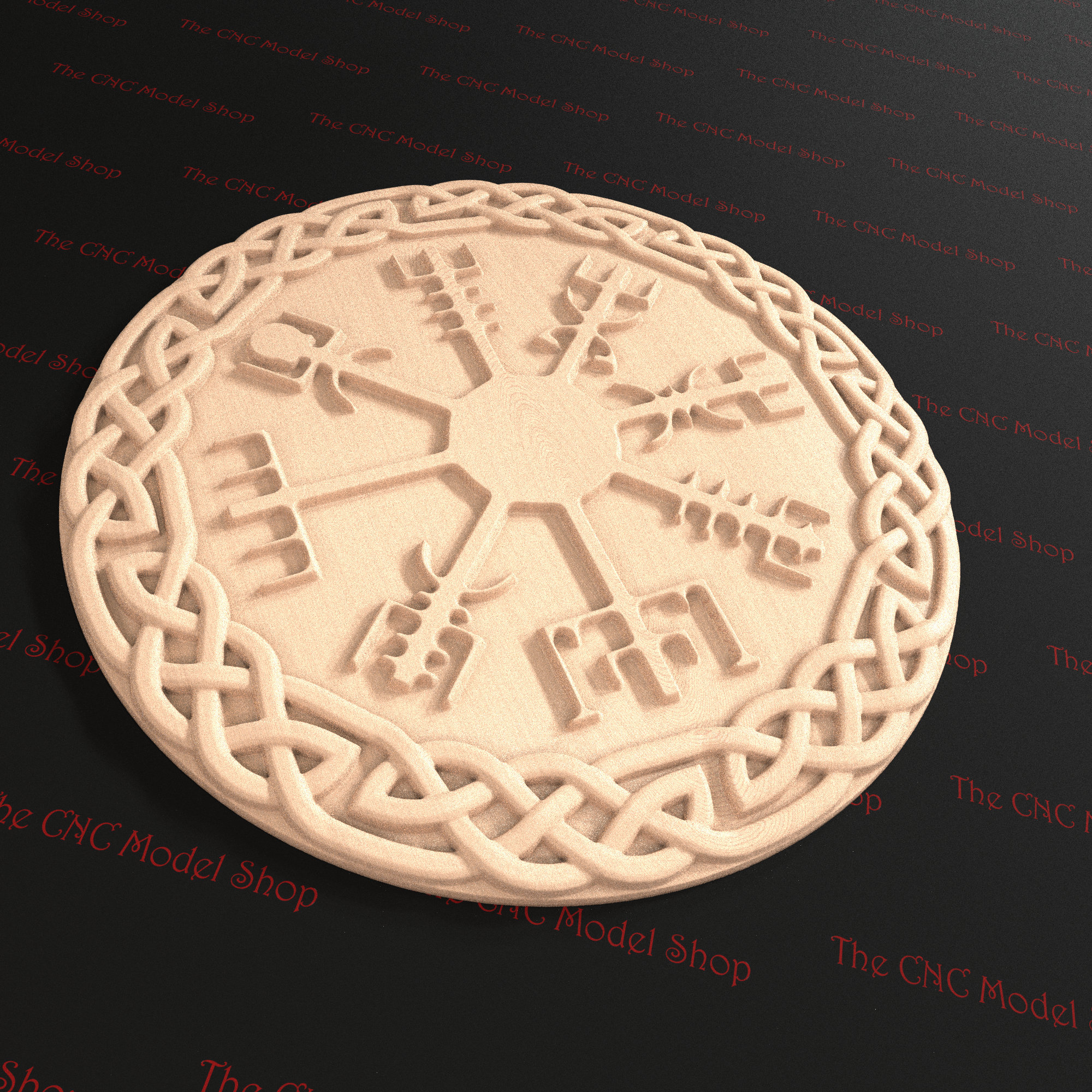 Norse Wall Art Featuring the Viking Compass, Vegvisir, 3d Stl Relief ...