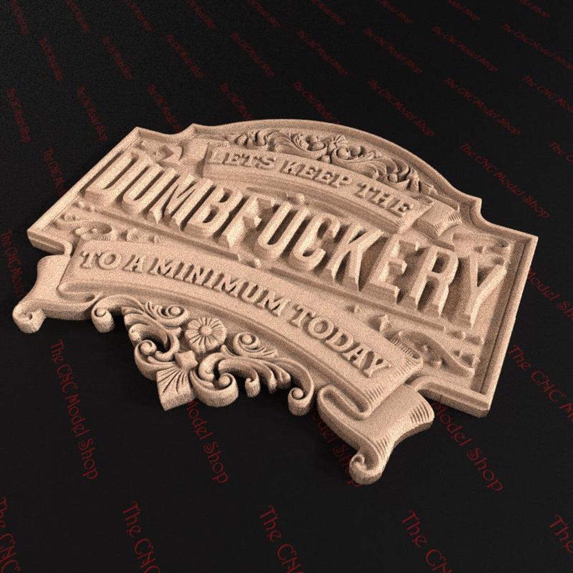 Funny Router Signs Funny Sign Relief 3D STL File for CNC Router Carving or 3D Resin ...