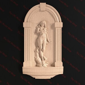 2 piezas, archivos STL en relieve 3d de Diana, diosa de la luna para tallado CNC