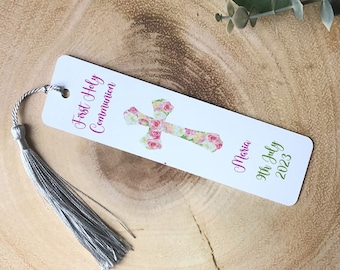 First Holy Communion Book Mark, Personalised Metal Name Bookmark, Bible Book mark, Communion gift Keepsake