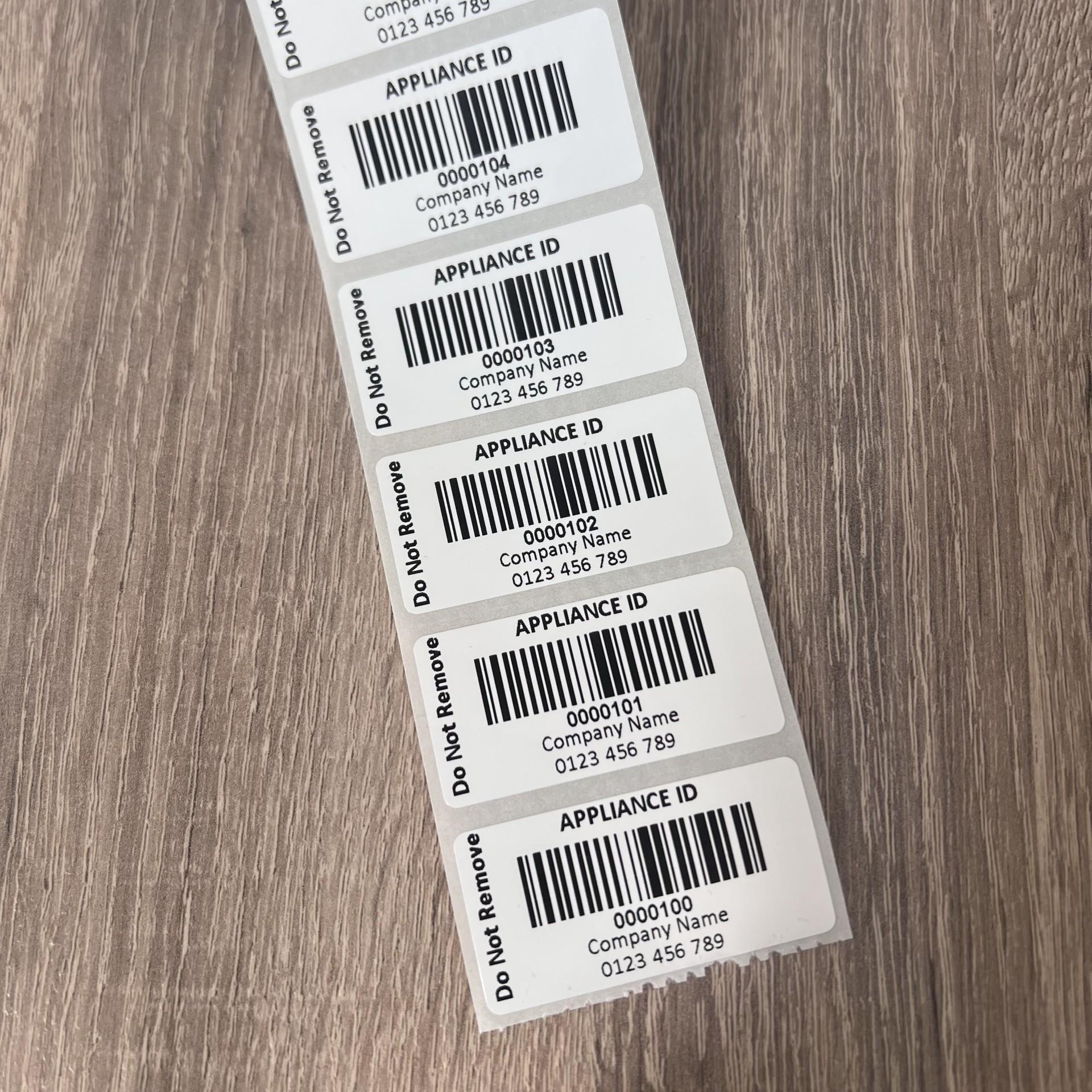 Barcode Labels, ID Labels, Asset Stickers 500/1000 Custom Printed - Etsy UK