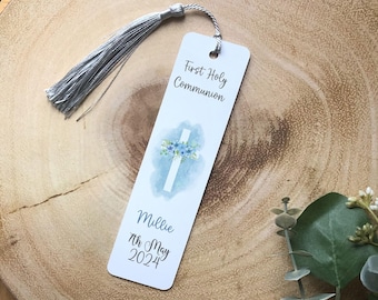 Personalised First Holy Communion Bookmark: Metal Keepsake Gift