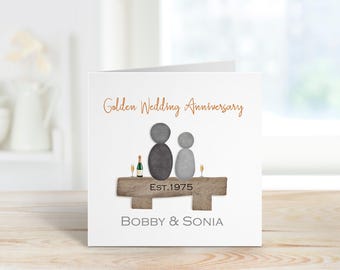 Personalized Golden Anniversary Card: 50th Wedding Anniversary Keepsake