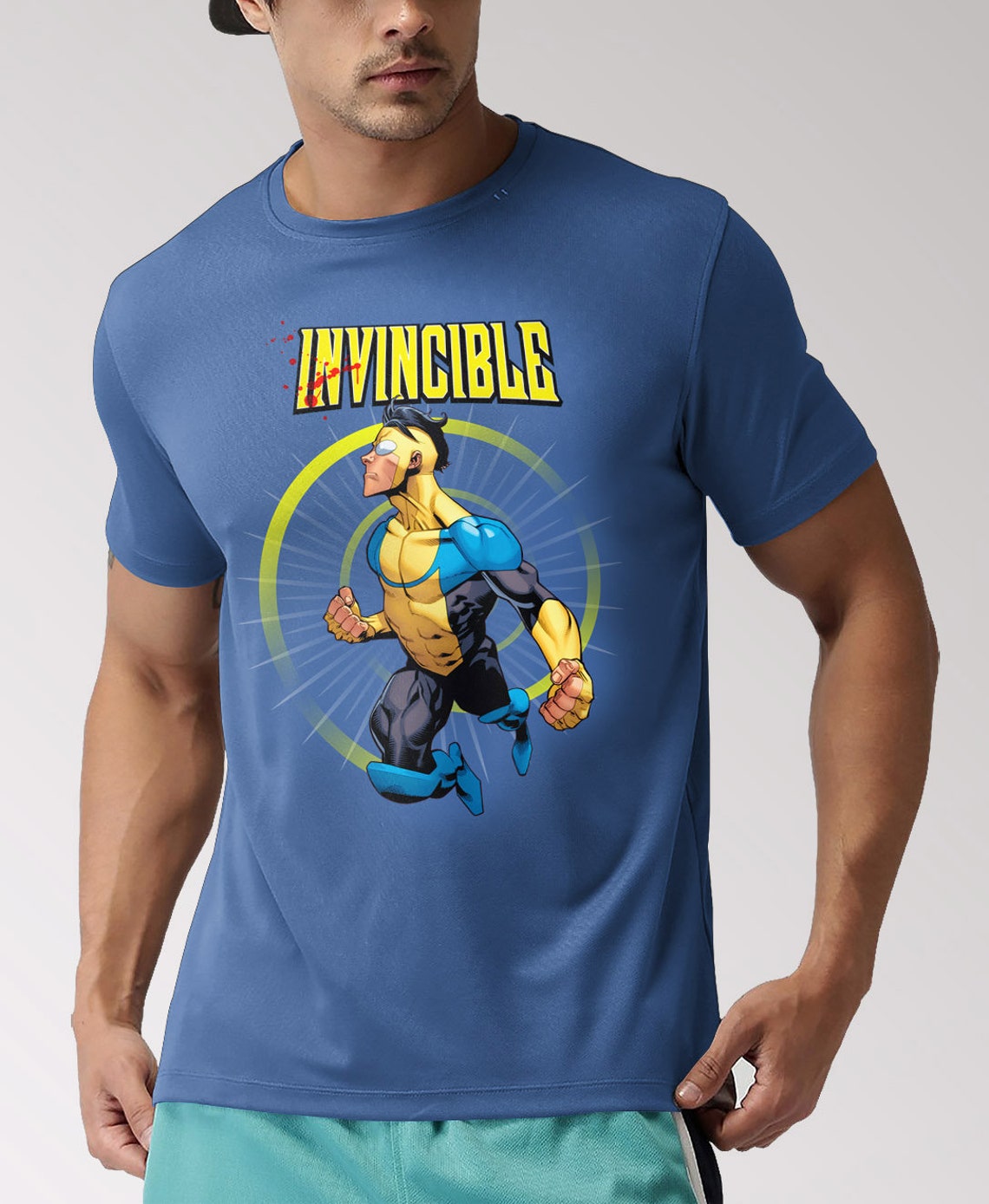The Invincible Classic T Shirt Invincible Hero Man For All Etsy