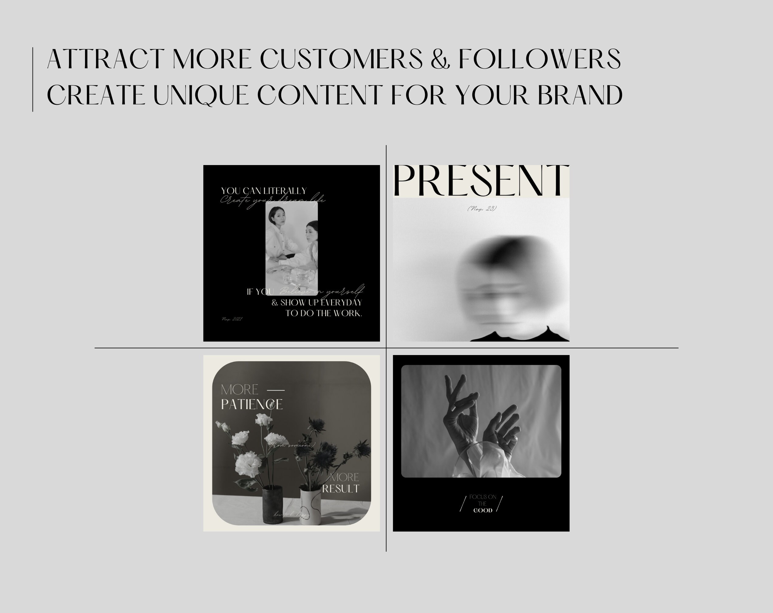 35 Minimal I Modern Instagram Post Templates for Canva, Minimalist ...