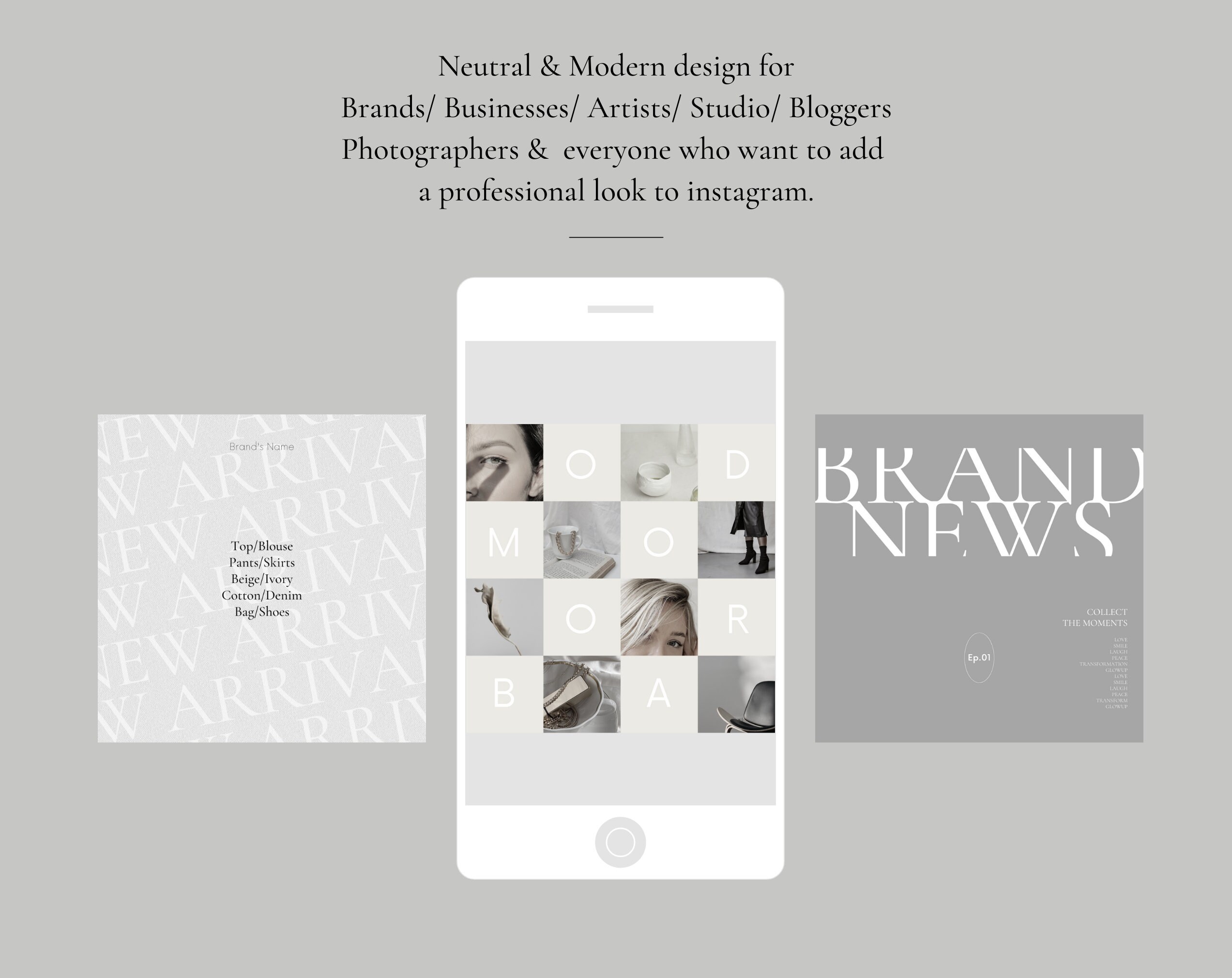 40 Minimalist I Modern Instagram Post Templates for Canva, Minimal ...