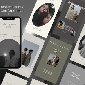 20 Modern| Minimalist Instagram Story Template| Minimal Instagram Template Editable in Canva| Social Media Template| Canva template